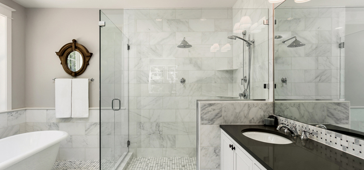 bathroom shower door installation in McKinleyville