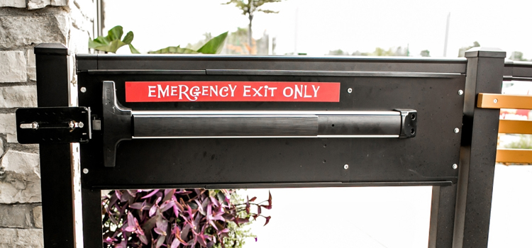 emergency push bar installation in McKinleyville